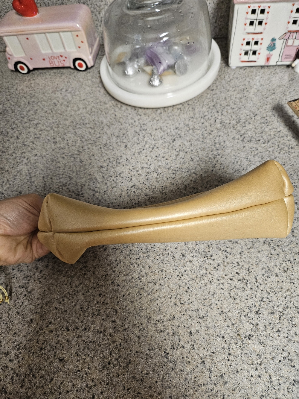 Portland Leather Tan Leather Cosmetic Pouch - Picture 7 of 9